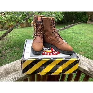 NEW Justin Ropers Work Boots Aged Bark Brown Womens 5.5B L0760
